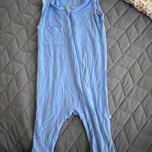 Periwinkle Sleeveless Baby Romper